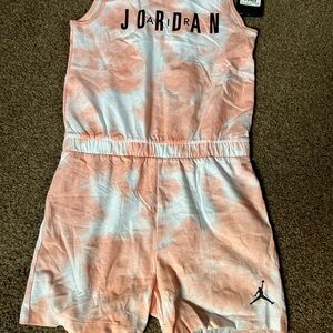 Jordan Girls Orange Tie-Dye Apparel